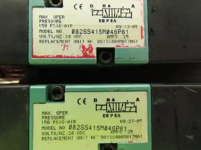 Numatics 082SS415M046P61  3-Station Flexiblock Manifold 24VDC Solenoid Valves