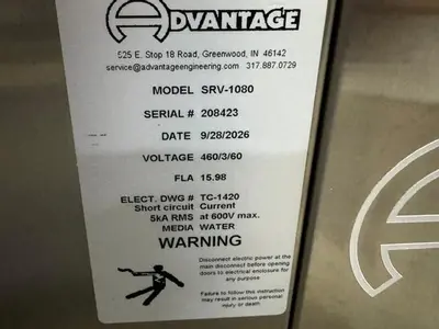 New | in-Stock 2026 ADVANTAGE SRV-1080 Temperature Controls Massachusetts US | Absolute Machinery #1377675