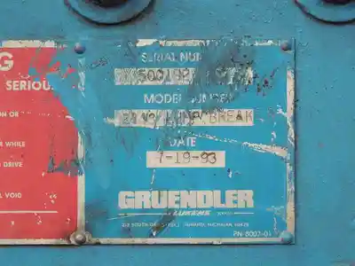 USED GRUENDLER CRUSHER & PULVERIZER CO. 2448