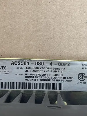 Used ABB ABB ACS501-030-4-00P2 Misc Electrical & Power Parts | ND Industrial Surplus #1214919