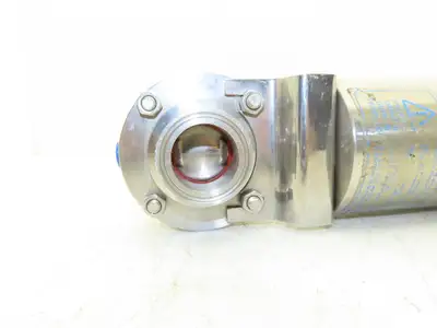 AJC10B-7-4-15-20 2-Way Sanitary Butterfly Valve 1.5" Pneumatic Air Actuated 304L