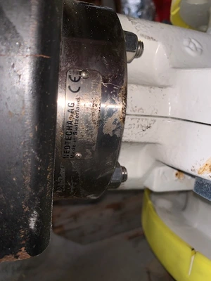 6"-150# Neotecha AB Teflon Lined Ball Valve, Air Operated, Rebuilt Storeroom Spare