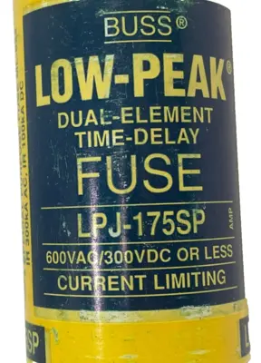 NEW BUSSMANN LPJ-175SP TIME DELAY FUSES LPJ175SP LOT OF 2