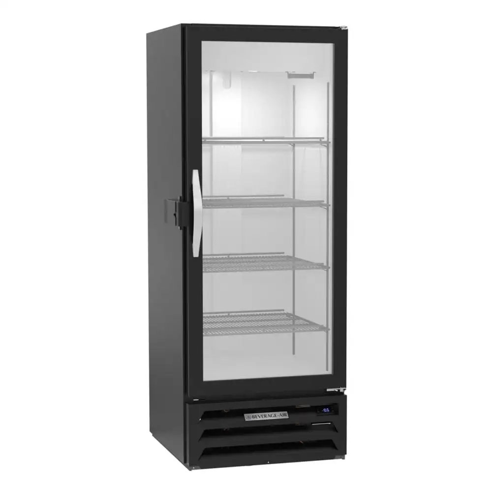 Beverage-Air MMF12HC-1-B-IQ 24 1/8" One Section Display Freezer W/ Swing Door - Bottom Mount Compressor, Black, 115v