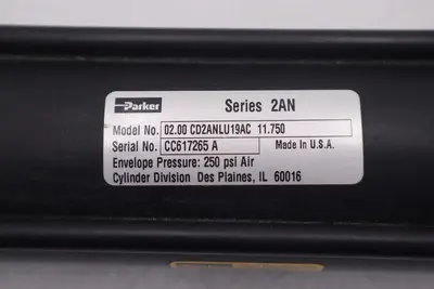 Parker 02.00 cd2anlu19ac 11.750 Double Acting Pneumatic Cylinder  250psi 2518