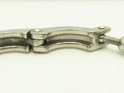 13MHHS-1-304 3 Segment Sanitary Clamp 1" to 1.5" Pipe W 2.1" Flange Lot of 17