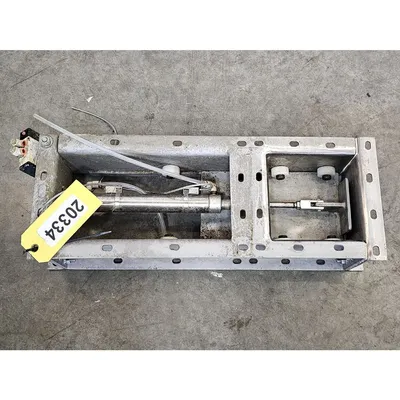 Used 6" Square Stainless Steel Pneumatic Roller Gate Valve