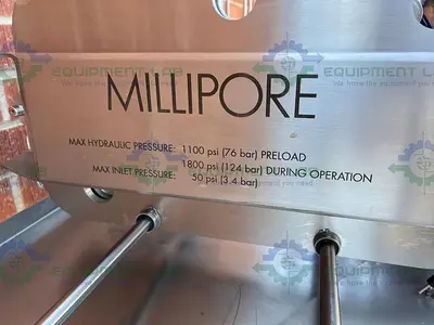 USED MILLIPORE MPODPILOT CP2EA8874 FILTER PRESS SKID W/ E & H PROMASS P FLOWMETER