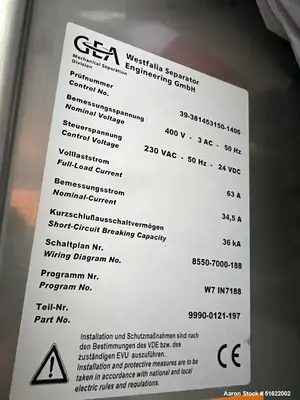USED WESTFALIA GSC 45-06-177