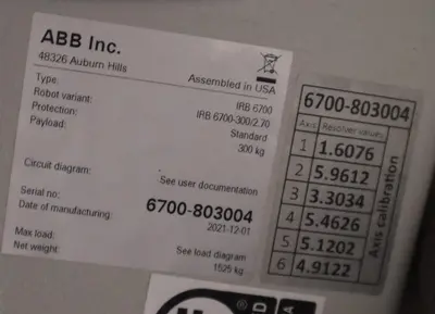 New | in-Stock ABB IRB 6700 Robotics Pennsylvania US | Global Equipment International, LLC #1457225