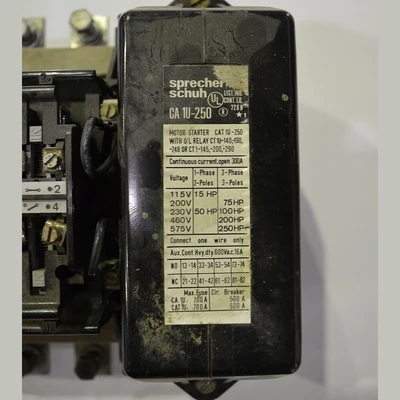 Sprecher Schuh Size 5 Motor Starter