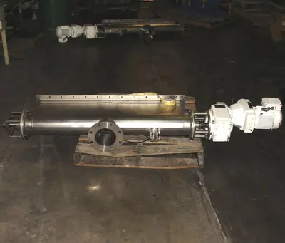 SPC6574  Feeder 6" dia Walker Stainless Equipment Co screw feeder 6.25" x 48", Stainless Steel