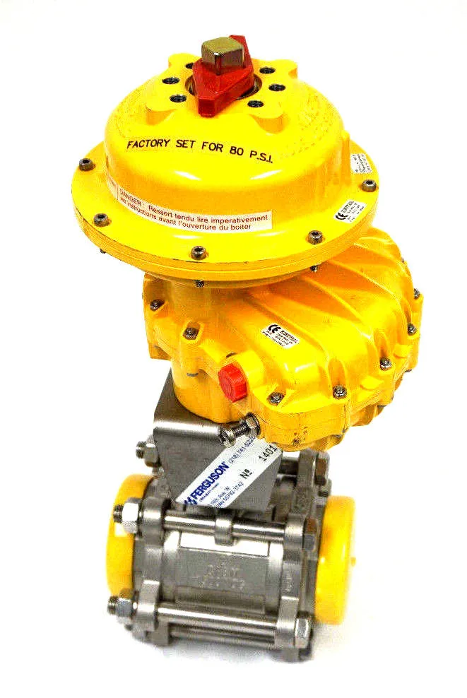 NEW FERGUSON GU9 9NU PNEUMATIC VALVE POSITIONER WITH CF8M1500WOG VALVE GU99NU