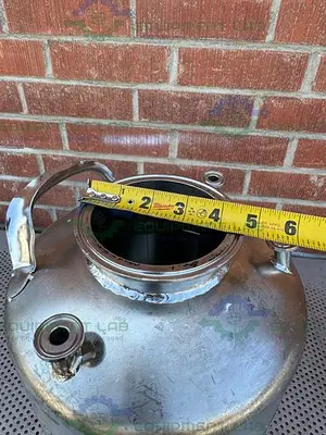 USED ALLOY PRODUCTS 15 LITER STAINLESS STEEL VESSEL 125 PSI W/ 4.5" OPENING