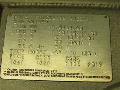 Used MICRO MOTION _UNKNOWN_ Miscellaneous MRO | Arrow Industrial #655821