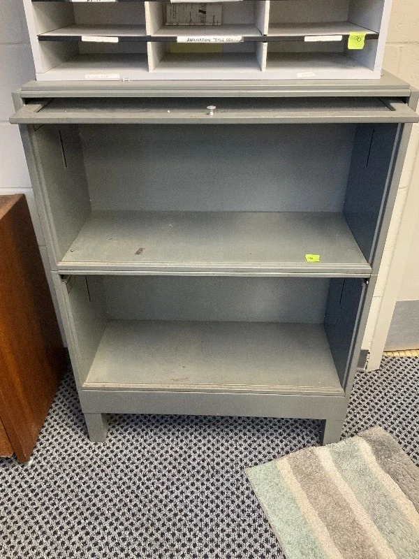 Metal bookshelf cabinet