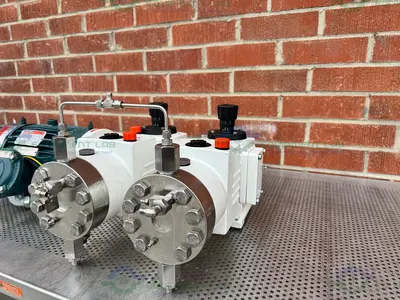 Used LEWA LDC 2 WATERLIKE DIAPHRAGM METERING PUMP W/ RELIANCE ELECTRIC 2.4 HP MOTOR Pumps California US | Equipment Lab #1281328
