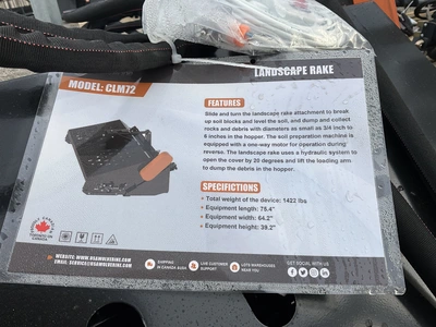 Used WOLVERINE CLM72 LANDSCAPE RAKE Compact Landscape Rakes Michigan US | Miedema Asset Management Group #1487897