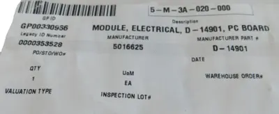 NEW UNBRANDED D-14901 PC BOARD D14901