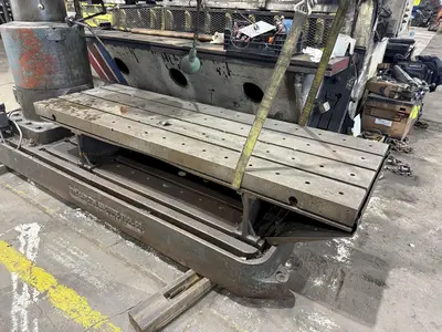 96" x 32" x 16" HIGH T-SLOTTED DRILL LAYOUT BOX TABLE: STOCK 24333