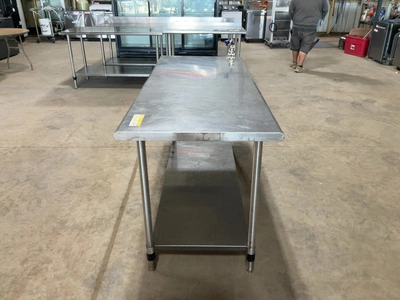 Used SAUBER SELECT PA8372 STAINLESS STEEL COMMERCIAL WORK TABLE 72” W/CAN OPENER Food Prep Tables Michigan US | Miedema Asset Management Group #1580131