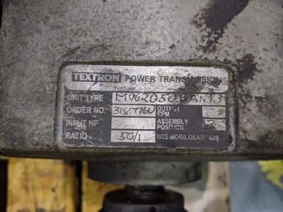 US Motors 1HP; 1775RPM; 460V; Frame: 182C w/ Textron Power Trans
