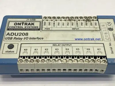 USED ONTRAK CONTROL SYSTEMS USB RELAY I/O INTERFACE 5A 8-CHANNEL