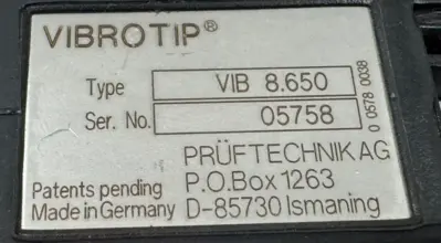USED PRUFTECHNIK AG VIB 8.650 VIBROTIP VIBRATION METER