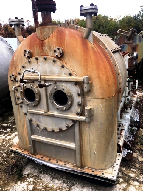 (3) Krauss-Maffei SZ 90-1-L pusher centrifuges, 316SS.