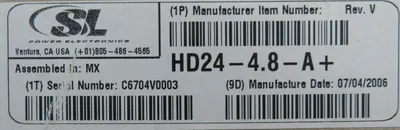 NEW CONDOR HD24-4.8-A+ POWER SUPPLY HD2448A