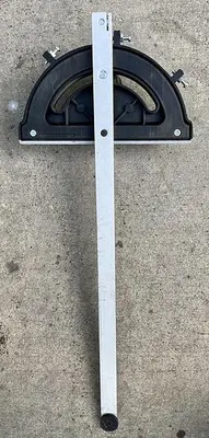 Delta / Rockwell ? Aluminum Miter Gauge w/ 3/4" x 3/8" x 18" T Slot Bar  (1105)