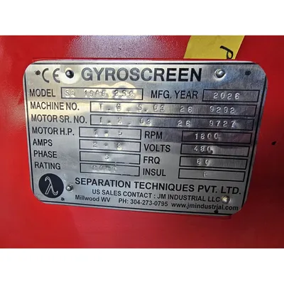 USED SEPARATION TECHNIQUES PVT LTD SA 1500 2SC