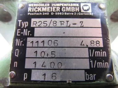 Used RICKMEIER _UNKNOWN_ Hydraulic Pumps | Arrow Industrial #619215