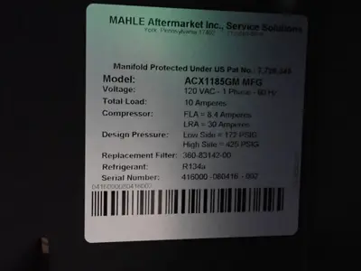 USED MAHLE AFTERMARKET ACX1185GMMFG