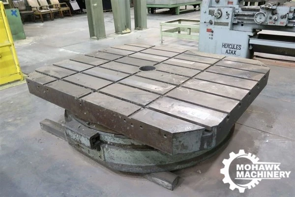 60" X 72" MCKEE-KENYON T-SLOTTED MANUAL ROTARY TABLE w/1-DEGREE INCREMENTS - (10) T-SLOTS