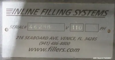 USED INLINE FILLING SYSTEMS COMPLETE L