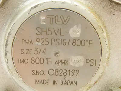 TLV SH5VL-46 Vertical Inline Free Float Steam Trap 650 PSI 3/4" NPT