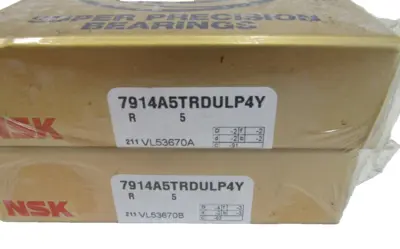 NEW LOT OF 2 NSK 7914A5TRDULP4Y SUPER PRECISION BEARING