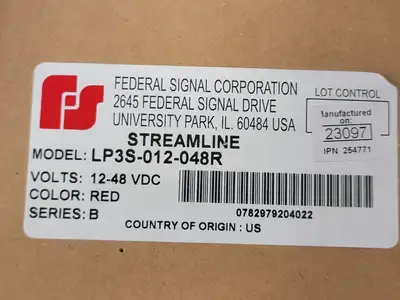 NEW FEDERAL SIGNAL CORPORATION LP3S-012-048R