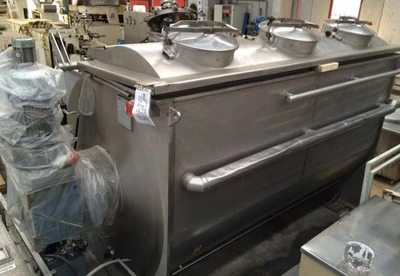 6,000L Azzini S/S JKTD U Trough Mixer