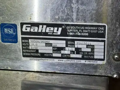 Used Galley Used 83.5" Galley Open 5 Well Steam Table with Fold Down Shelves - 120V 3250W Steam Tables (Food) Illinois US | Falcon Restaurant Supply #1375024