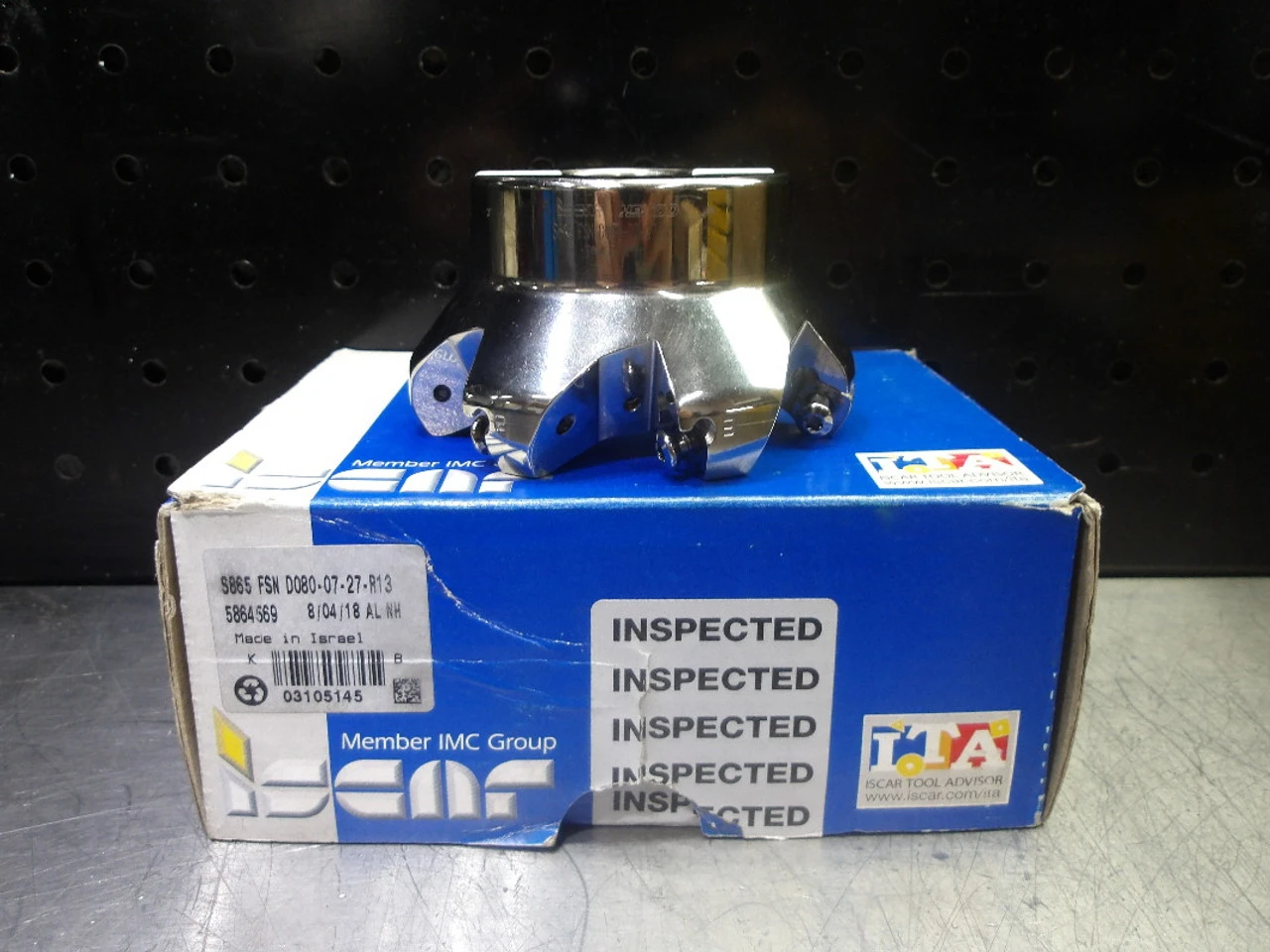 Iscar 80mm Coolant Thru Facemill 27mm Arbor S865 FSN D080-07-27-R13 (LOC3058A)
