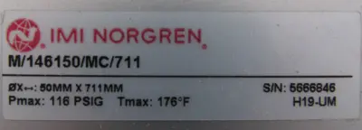 NEW NORGREN M/146150/MC/711 LINTRA-CYLINDER 50MM x 711MM M146150MC711