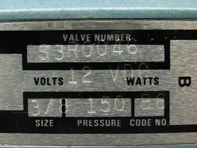 Skinner S3R0046 Pneumatic Directional Control Solenoid Valve 5/2 Pos 12VDC 3/8"