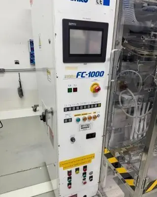 USED SANKO MODEL FC-1000 STICK PACK VERTICAL FORM FILL SEAL MACHINE WITH VOLUMETRIC FEEDER SANKO MODEL FC-1000 STICK PACK VERTICAL FORM FILL SEAL MACHINE WITH VOLUMETRIC FEEDER
