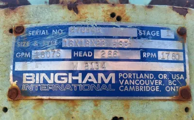 USED SULZER BINGHAM 16X18X23 HSB