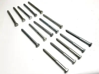 87919445 | Hex Head Lag Screws 1/2 X 6" Zinc  LOT OF 15 - New Other