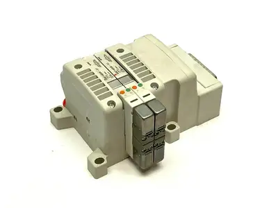 VV5QC11-02N3FD2-S | SMC  Plug-In Manifold D-Sub w/ VQC1400N-51 Solenoids - Used