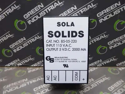 Sola Solids 85-05-220 Power Supply 115 VAC Input 5 VDC 2000 mA Output New