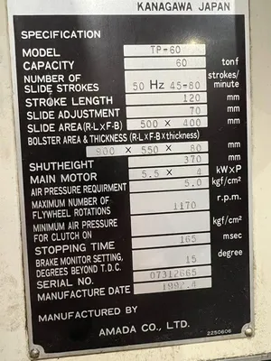 Amada TP-60